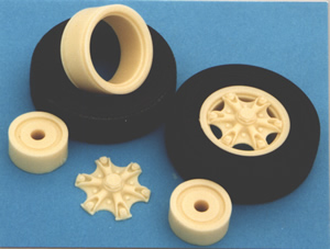 KFS 1/24 卡車用 轉向輪組 輻射形輪圈 含315